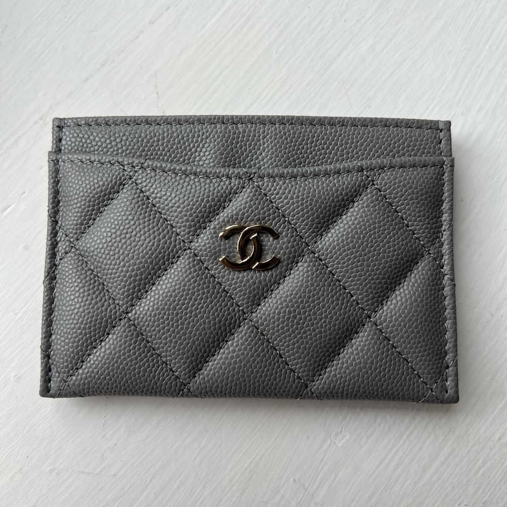 Chanel cardholder Light Gray 2024